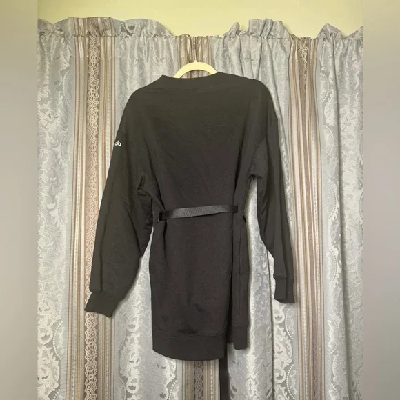 ALO Yoga Cityscape Sweatshirt Dress Black - Picture 8 of 8